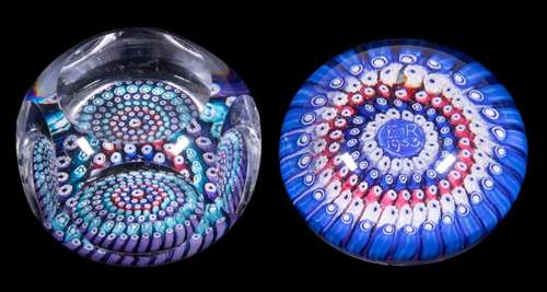 WHITEFRIARS ART GLASS MILLEFIORI PAPERWEIGHTS