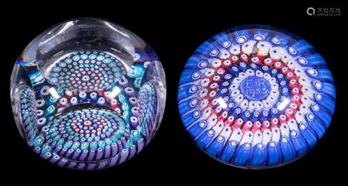 WHITEFRIARS ART GLASS MILLEFIORI PAPERWEIGHTS