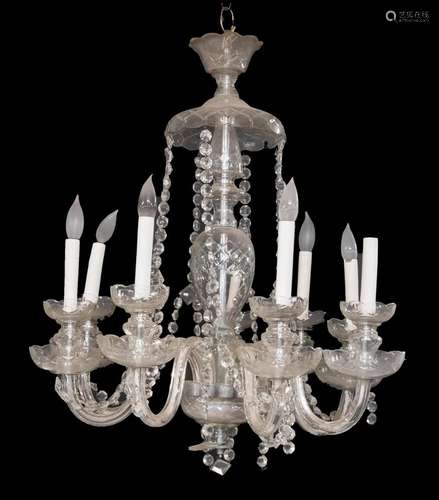 1970'S VINTAGE CRYSTAL CHANDELIER