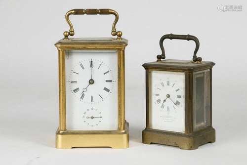 (2) MINIATURE CARRIAGE CLOCKS