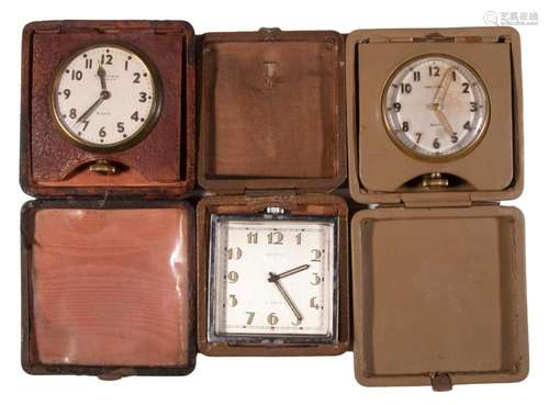 GROUP OF TRAVEL CLOCKS