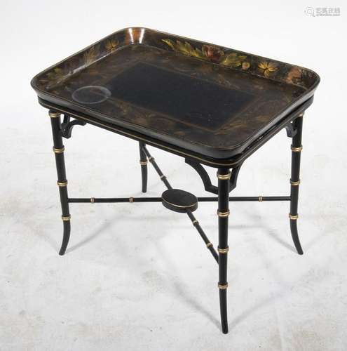 19TH C. TRAY ON STAND