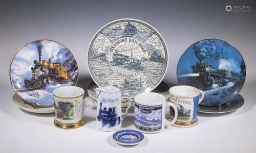 (12) ASSORTED RAILROAD THEME DISHES