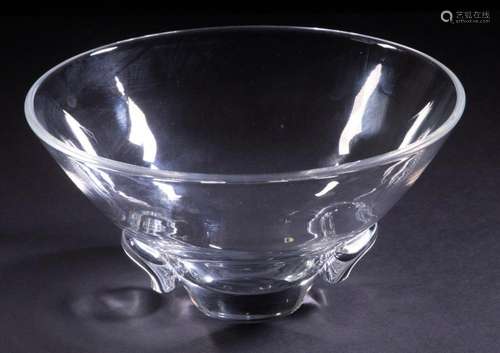 STEUBEN GLASS FOOTED BOWL