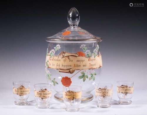 GERMAN GLASS RUMTOPF SET