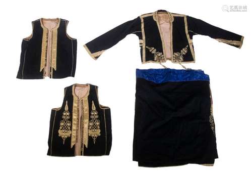 OTTOMAN SUIT WITH GOLD SOUTACHE BRAID TRIM