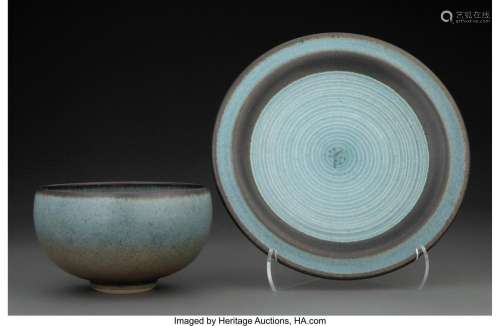 Harrison McIntosh (American, 1914-2016) Bowl and Plate Glaze...