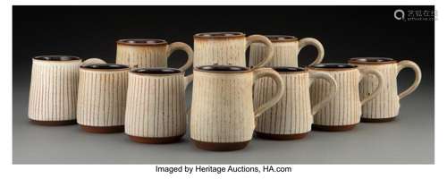 Harrison McIntosh (American, 1914-2016) Ten Cups Glazed cera...