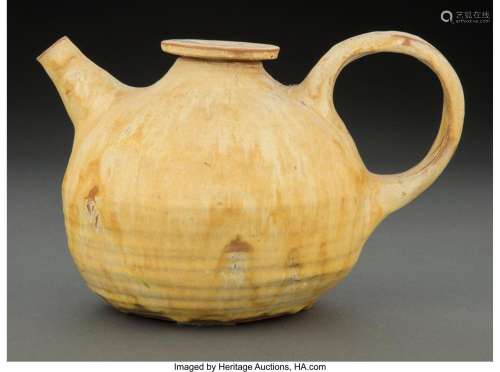 Beatrice Wood (American, 1893-1998) Teapot, 1977 Matte-glaze...