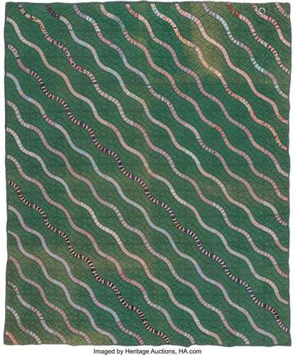 American School (20th Century) Snake Quilt, circa 1900 Hand-...