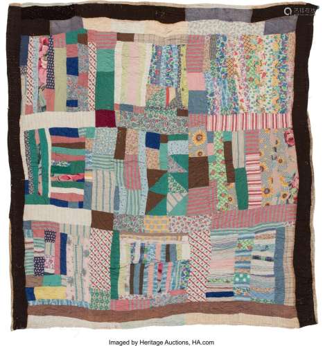 American School (20th Century) Music Notes and Fields Quilt,...