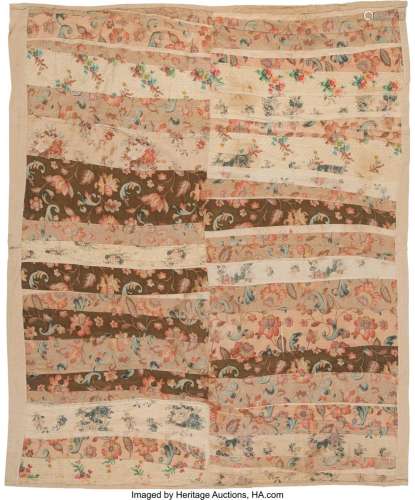 American School (20th Century) Split Strip Quilt, circa 1940...