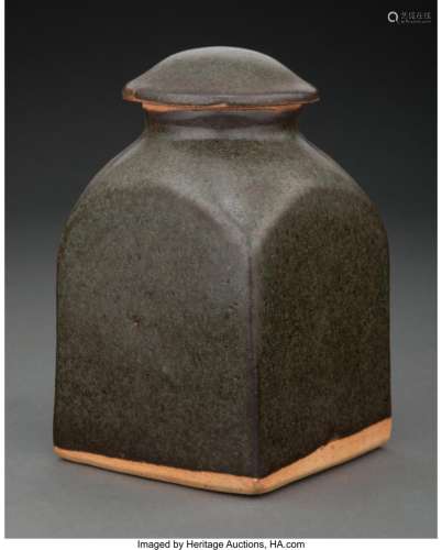Bernard Leach (British, 1887-1979) Tea Caddy Glazed stonewar...