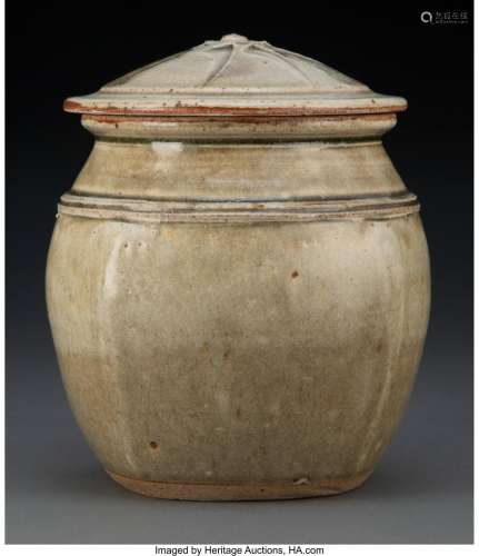 Richard Batterham (British, 1936-2021) Covered Jar Glazed ce...