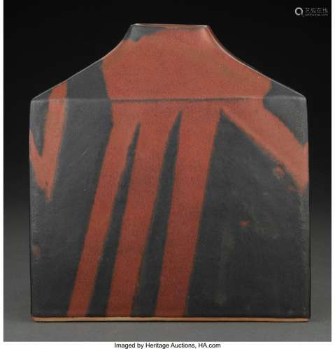 Morino Hiroaki Taimei (Japanese, b. 1934) Rectangular Vase G...