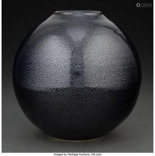 Koji Kamada (Japanese, b. 1948) Tenmoku Vase Glazed porcelai...