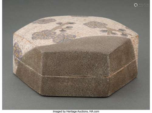 Ito Motohiko (Japanese, b. 1939) Covered Box Glazed stonewar...