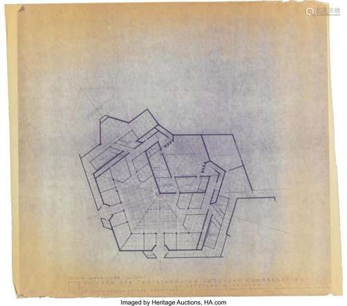 William Wesley Peters (American, 1912-1991) Plan of Lower Fl...