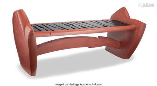 American School (20th Century) Bench, circa 2000 Lacquered w...