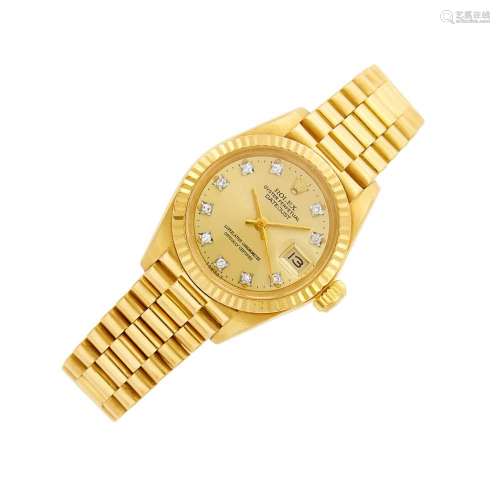 Rolex Gold and Diamond 'Oyster Perpetual Datejust' W...