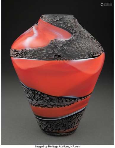 Debra May (American, 20th/21st century) Vase, 1994 Blown and...