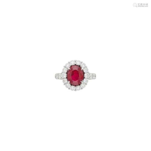 White Gold, Ruby and Diamond Ring