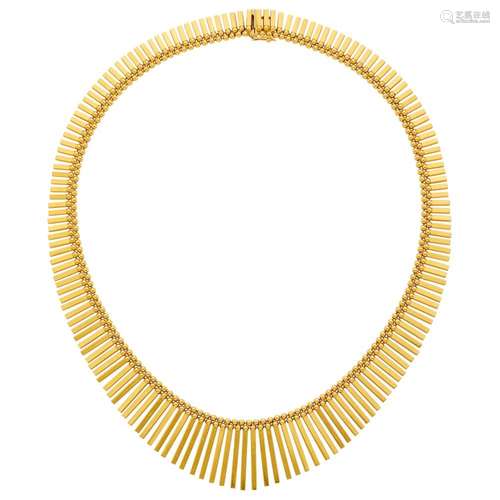 Gold Fringe Necklace