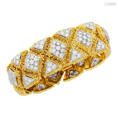 Two-Color Gold and Diamond Bracelet