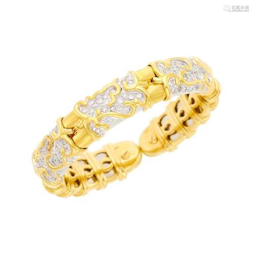 Two-Color Gold and Diamond Bracelet