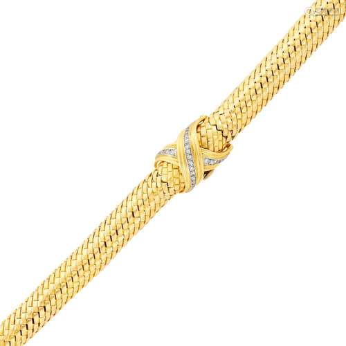 Gubelin Gold and Diamond Bracelet-Watch