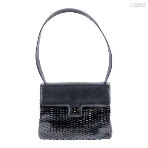 Chanel Black Wicker Bag