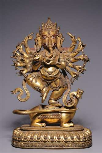 A Chinese Gilt Bronze Figure of Buddha