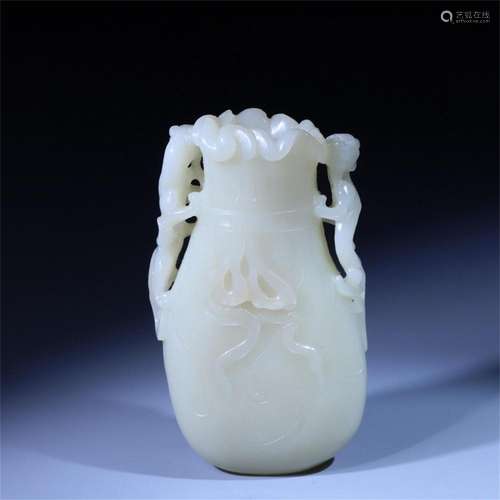 A Chinese Carved Jade Vase