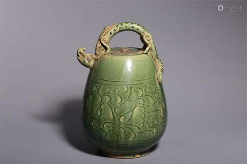 A Chinese Yaozhou-Type Glazed Porcelain Water Pot