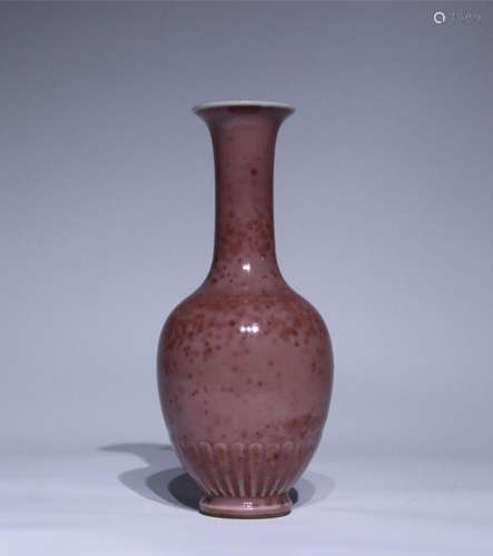 A Chinese Red Glazed Porcelain Vase