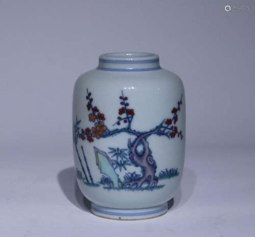 A Chinese Dou-Cai Glazed Porcelain Jar