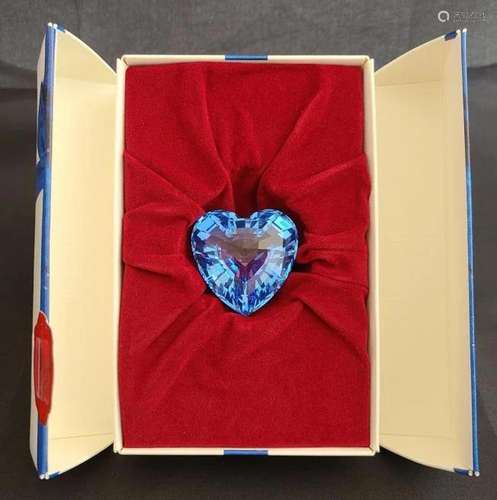 Swarovski Crystal Blue Heart Renewal Gift