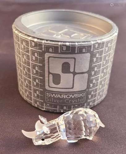 Swarovski Crystal Mini Rhino Figurine