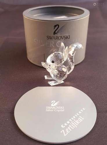 Swarovski Crystal 7662 Squirrel Holding a Nut