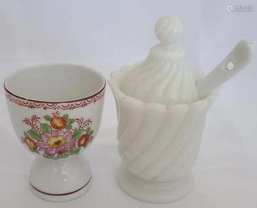 Vintage Japan Egg Cup & Condiment Jar