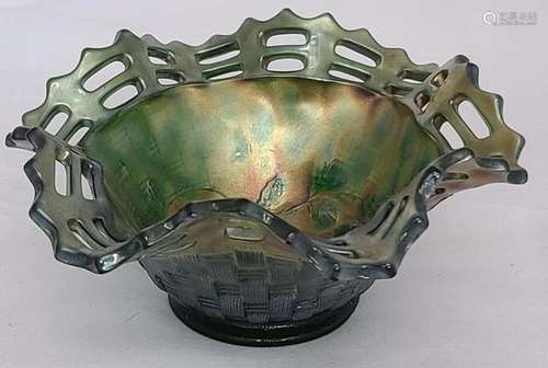 Fenton Green Open Edge Basket Blackberry