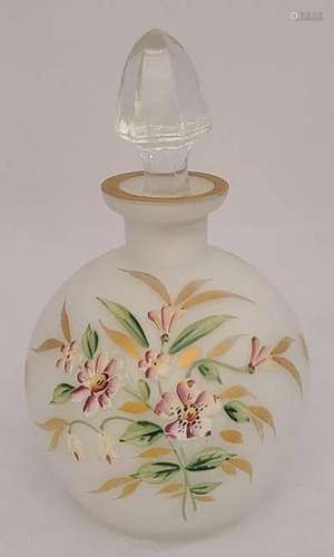 Fenton Hand Painted Perfume Bottle