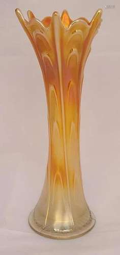 Dugan 10" Marigold Pulled Loop Stretch Rib Vase