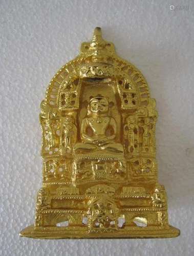 Bronze Buddha Jain Statue Deity Gold Plated