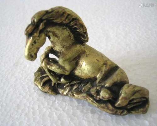 Bronze Chinese Gilt Horse Detailed