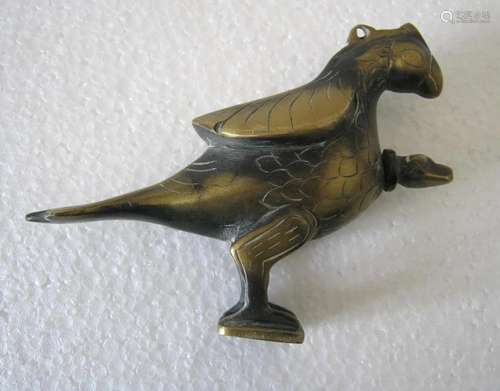 Brass Parrot perfume Bottle