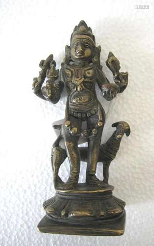 Brass Indian God Shiva Statue