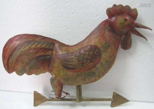 Iron Rooster weather vane embossed and detailed