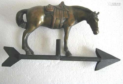 Bronze horse weather vane . Detailed