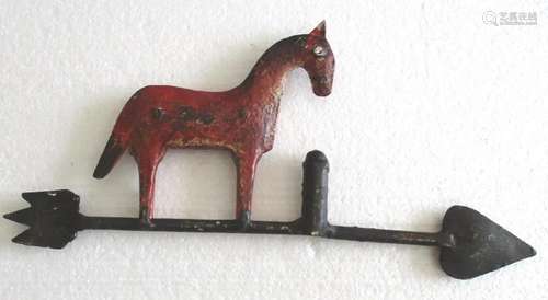 Iron horse weather vane embossed